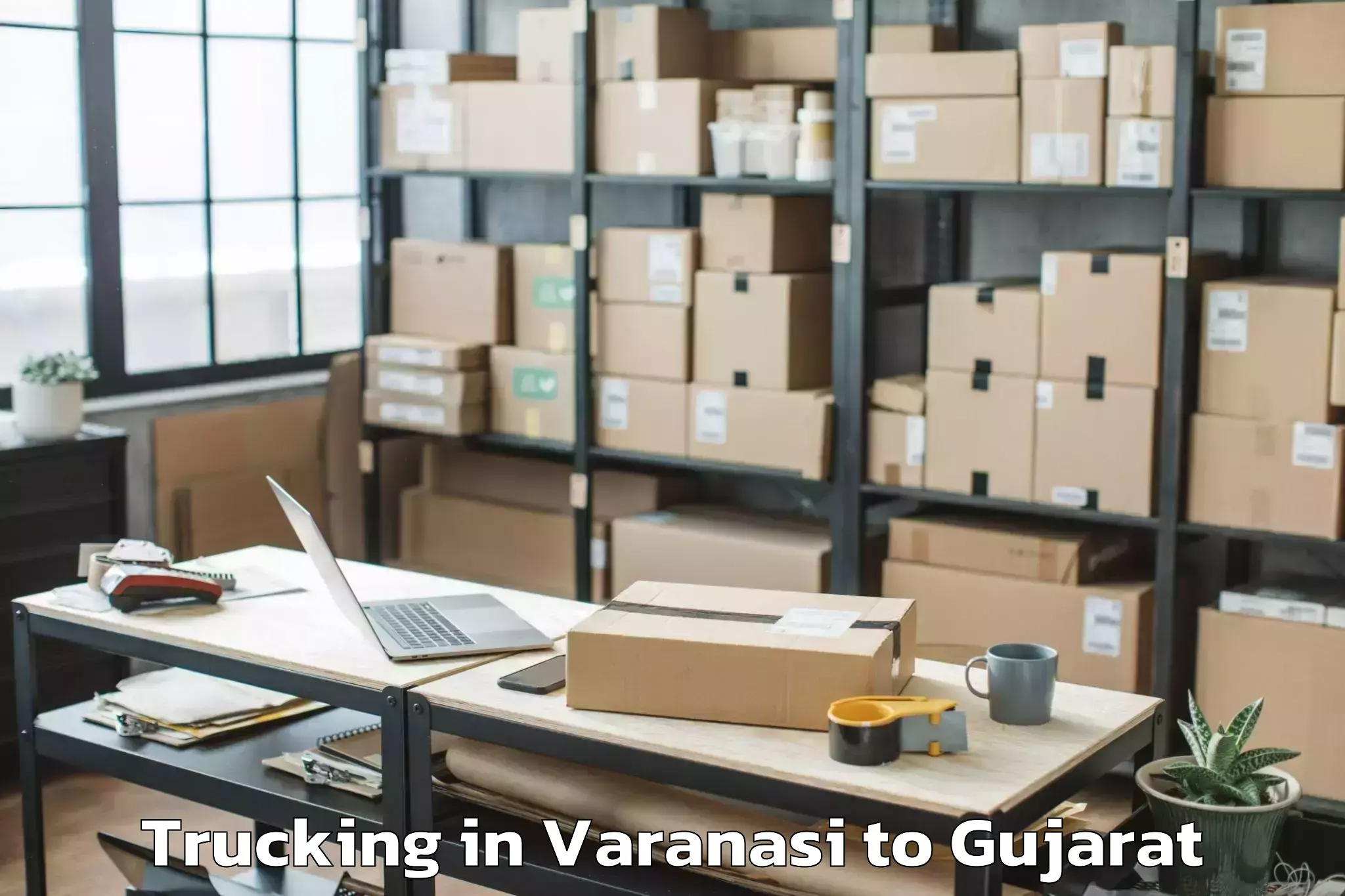 Affordable Varanasi to Mangrol Trucking